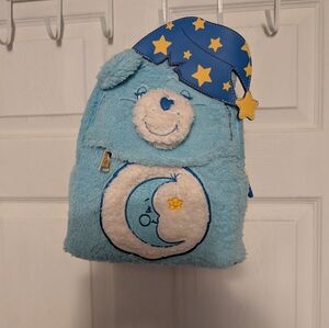 Loungefly Light Blue Plush Backpack with Gold Accents